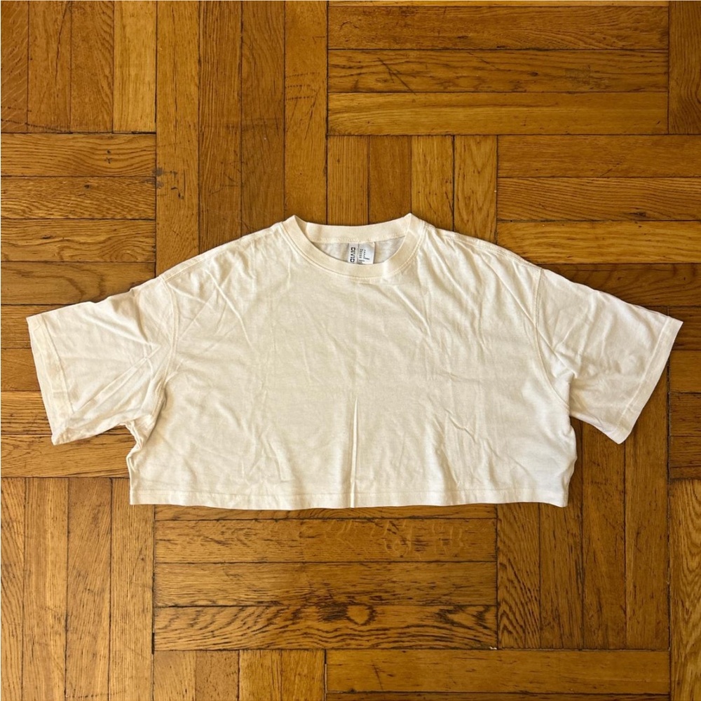 Casual Cream Crop Top